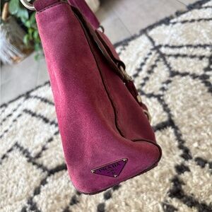 Prada Scamosciato Suede Shoulder Bag
